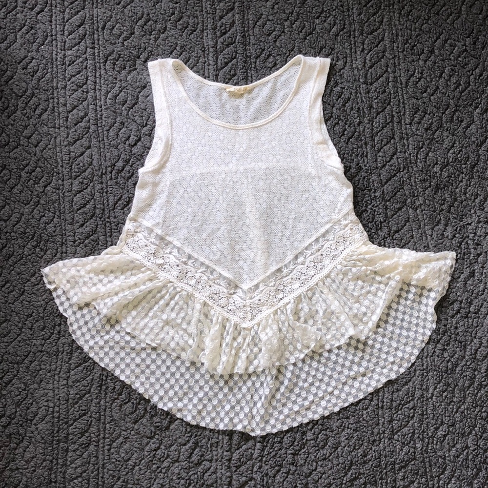 Entro Flowy Tank Top. White. Medium.